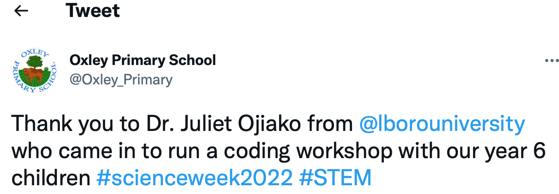 Science week at Oxley Primary School